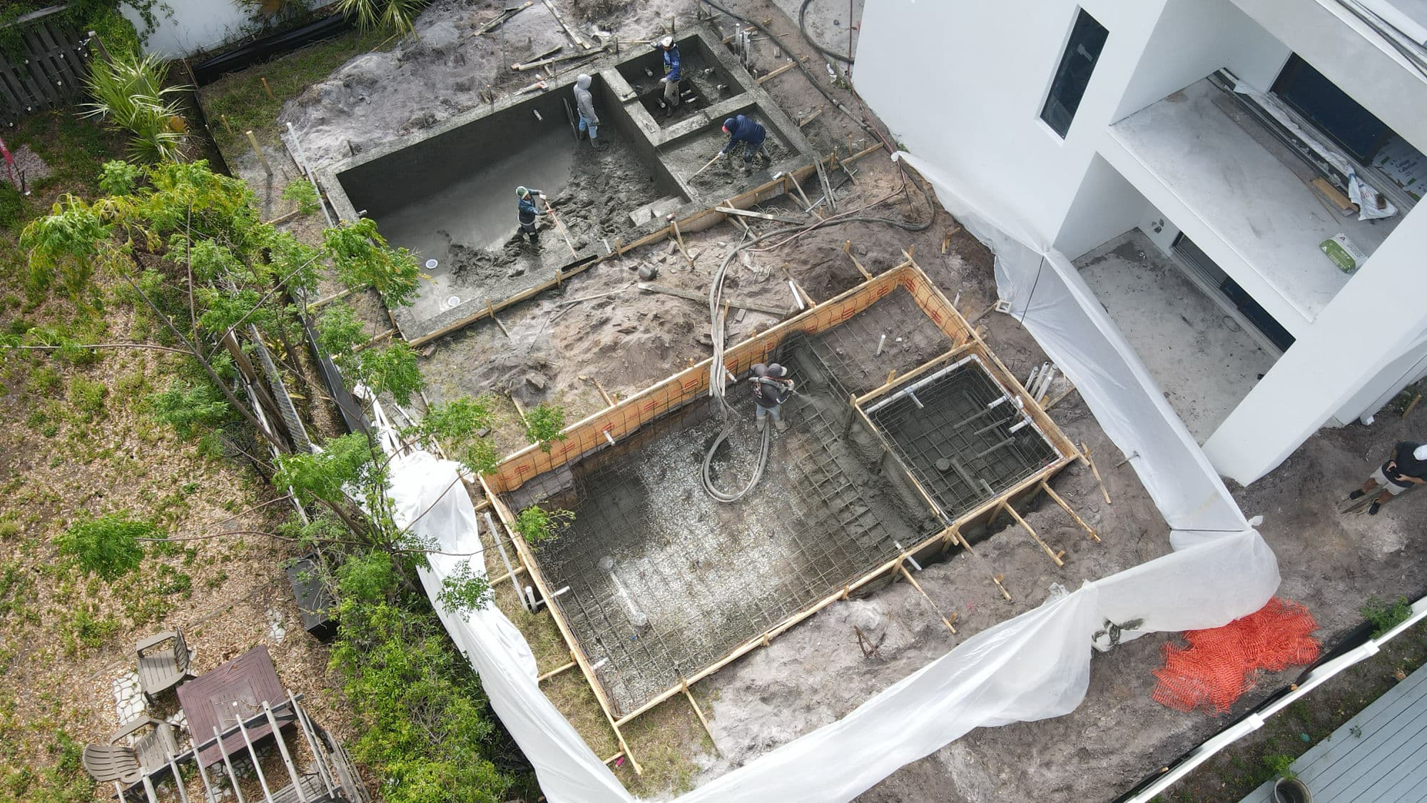 LIV Pools new-construction build site