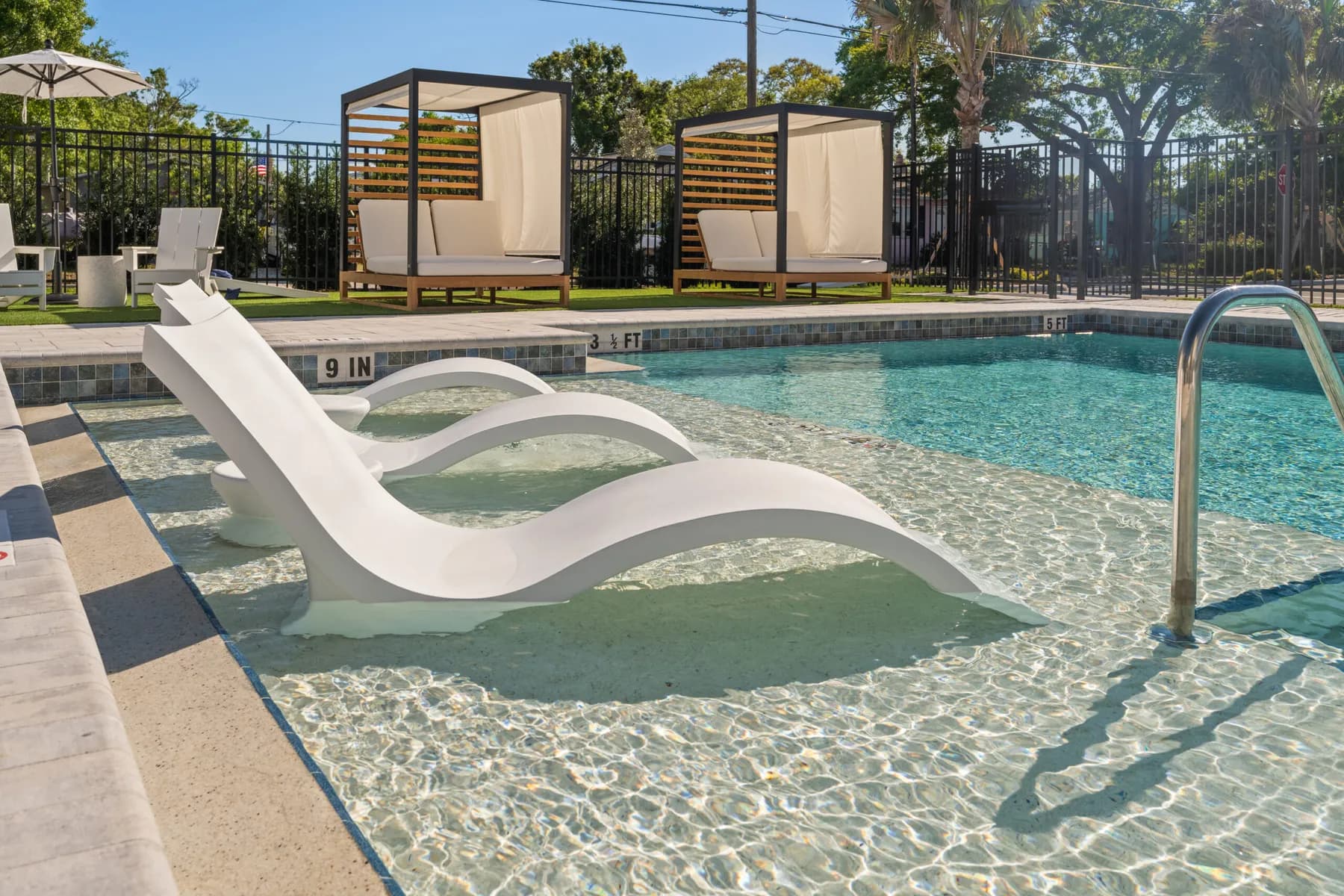 Resort-style loungers