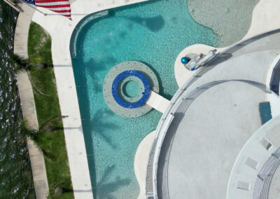 aerial view of a new pool in Tampa