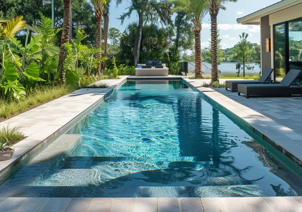tampa pool company - new pool with outdoor living